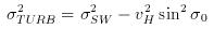 equation for turbulent component of spectral width