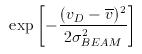 equation for a Gaussian signal component